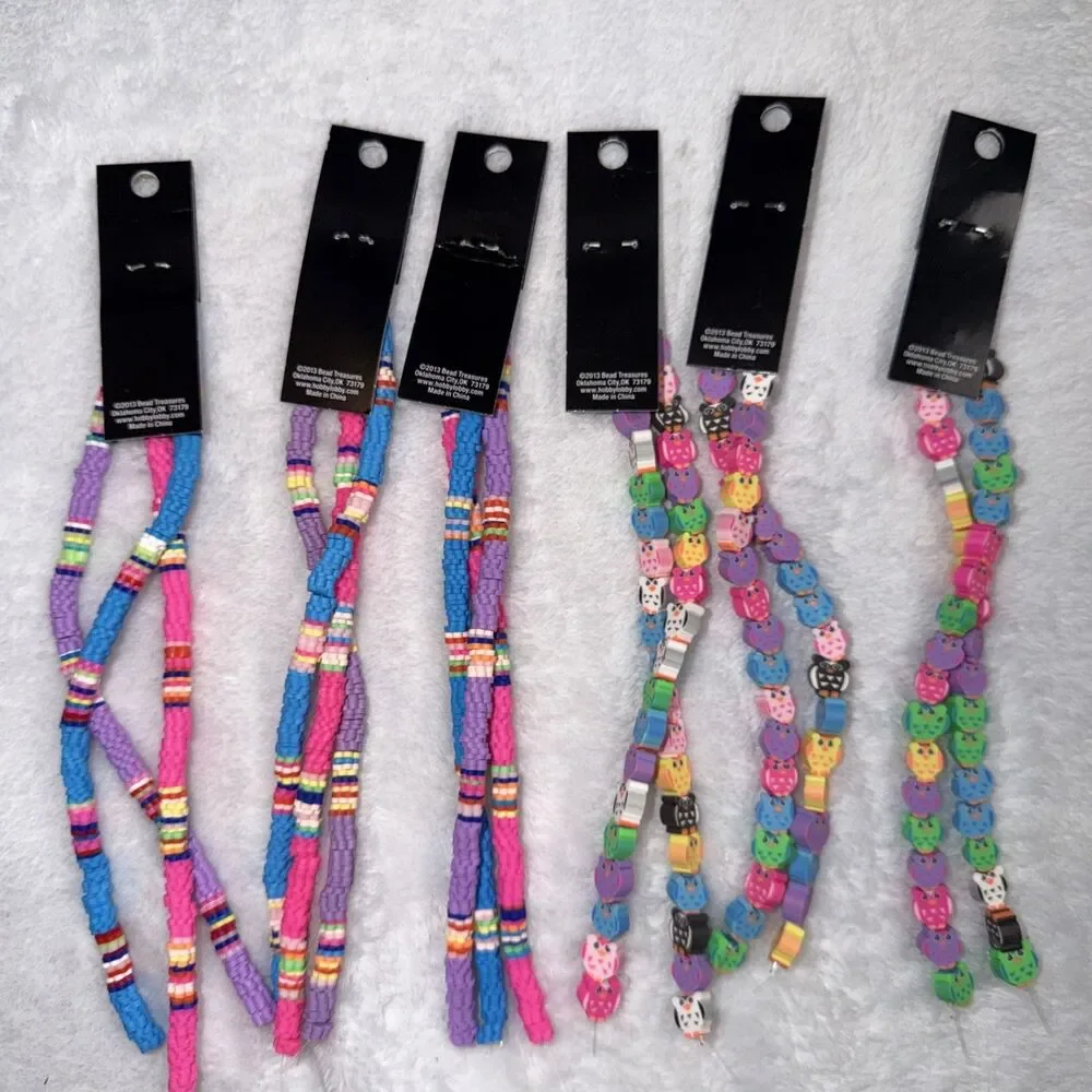 Vinyl Disc Beads 15 full strands of 200+ beads per strand New By Color Gallery